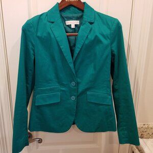 Christmas Kelly Green Women's New York & Company Blazer / Jacket Size 6 Feminine